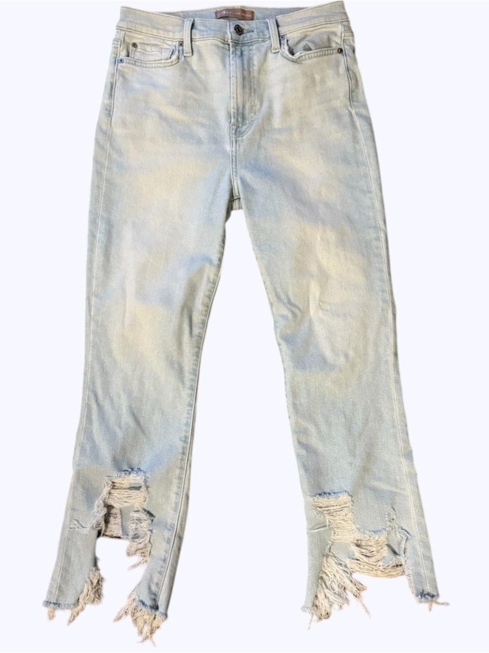 7 FOR ALL MANKIND | Light Blue Distressed Women's Jeans 29